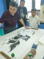 艺术家刘建国日记:东北亚国际金融中心书画展笔会，现场绘制作品《马到成功》《与你【图2】