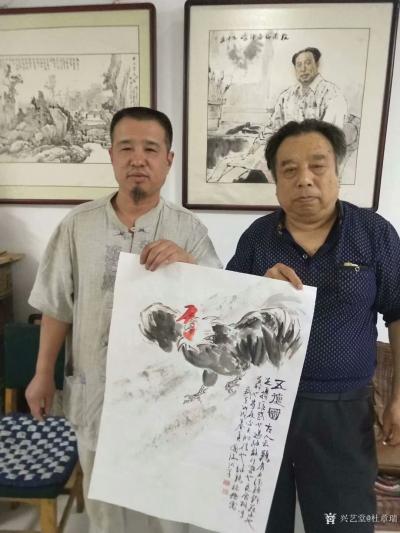 杜章瑞收藏-今年拜访我的啟蒙老师，段国瑞(原县文化馆馆长)，八十高龄，还在创作，他以前从创作【图5】