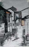 艺术家张喜才日记:《江南水乡》，纽约参展作品，尺寸六尺98x180cm【图2】