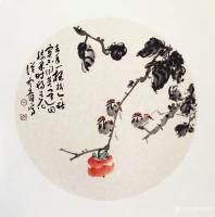 艺术家田革祥日记:《正月枇杷黄似橘》《金风初下菊花黄》国画花鸟画小品一组，请欣【图0】