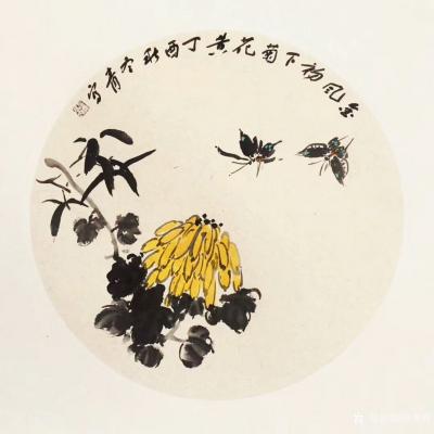 田革祥日记-《正月枇杷黄似橘》《金风初下菊花黄》国画花鸟画小品一组，请欣赏【图3】