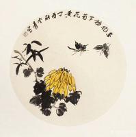 艺术家田革祥日记:《正月枇杷黄似橘》《金风初下菊花黄》国画花鸟画小品一组，请欣【图2】