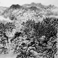 艺术家杨振华日记:新作《青山聚秀》三幅，绘制过程分享，国画山水画，尺寸60*6【图3】