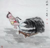 艺术家邢建明日记:国画人物画《送财》，《送财双童》，《来财》，《送财童子》，儿【图0】