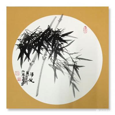 汪琼日记-我的梅兰竹菊小品，《铁骨》，《幽兰》，《清风》，《秋韵》，国画写意花鸟，尺寸50【图3】