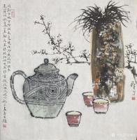 艺术家金新宇日记:金氏画壶，大家有福！图为秋奇王大师补景，著名诗人孙幼明先生赋【图0】