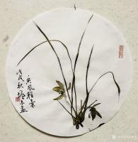 艺术家冯增木日记:调施金粉绘画兰草《香风雅气》，虾蟹《和安无争》，试验中！四尺【图0】