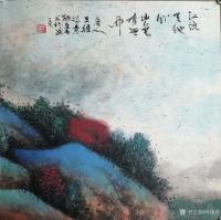 艺术家孙逢春日记:国画彩墨山水画《江流天地外，山色有无中》，尺寸2000X50【图1】