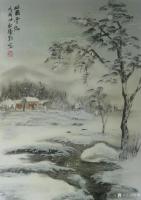 艺术家陈刚日记:《冰雪乡村》《北国雪乡》，国画山水近作。
中秋无需团圆
【图1】