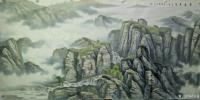 艺术家卢俊良日记:近期作品，国画山水画《古事印象》尺寸50x70cm，《春醉山【图2】