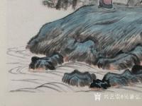 艺术家吴谦弘日记:国画山水画《曲径览胜境》，立轴，纯手工双色花绫面精裱。画芯设【图2】