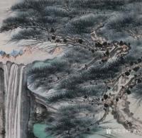 艺术家吴谦弘日记:国画山水画《曲径览胜境》，立轴，纯手工双色花绫面精裱。画芯设【图3】