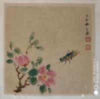 艺术家李玉凤日记:国画花鸟画斗方蟋蟀系列作品《七月在野，八月在宇，九月在户，十【图1】