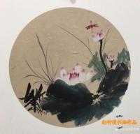 艺术家赵仲谋日记:晒一组国画花鸟画小品，荷花配翠鸟图，荷花配蜻蜓图，文竹配飞鸟【图1】