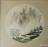 艺术家陈刚日记:国画山水画《忆江南》，《楠溪江渡》，《云山江上出》，《半亩方【图0】