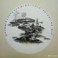 艺术家陈刚日记:国画山水画《忆江南》，《楠溪江渡》，《云山江上出》，《半亩方【图2】