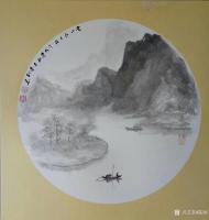 艺术家陈刚日记:国画山水画《忆江南》，《楠溪江渡》，《云山江上出》，《半亩方【图3】