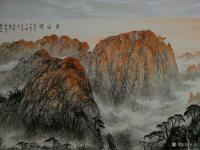 艺术家于立江日记:国画山水画新作《泰山颂》，尺寸367x144cm，客户私人订【图2】