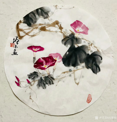 冯增木日记-国画花鸟画荷花兰草近期作品一组，尺寸四尺斗方68x68cm，分享给大家欣赏【图1】