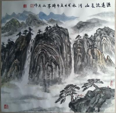 邓烈根日记-国画山水画《金秋最美在山乡》，山水画《锦绣河山心中歌》，山水画《源远流长山河水》【图1】