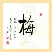 艺术家秦发艺日记:《梅兰竹菊松荷》老琴四尺斗方书法作品6幅；
第一幅《梅》：【图0】