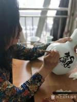 艺术家朱德茂收藏:在瓷都景德镇瓷器瓷板上创作书画作品，立体的物件更有视觉冲击感【图4】