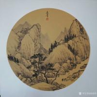 艺术家高勇利日记:国画山水画《仿古山水》系列作品4幅，材质：圆光卡纸，尺寸：5【图0】