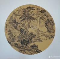 艺术家高勇利日记:国画山水画《仿古山水》系列作品4幅，材质：圆光卡纸，尺寸：5【图3】