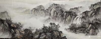 刘慧敏日记-国画山水画《源远流长》系列作品六幅，淡彩山水，尺寸小六尺68x180cm，近期完【图2】