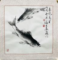 艺术家冯增木日记:国画鱼小品一组《东风万里》《四海同春》《祥和自如》《湖光春色【图0】