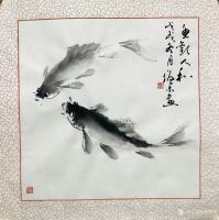 艺术家冯增木日记:国画鱼小品一组《东风万里》《四海同春》《祥和自如》《湖光春色【图2】