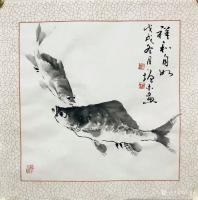 艺术家冯增木日记:国画鱼小品一组《东风万里》《四海同春》《祥和自如》《湖光春色【图3】