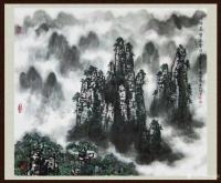 艺术家叶向阳日记:翰墨颂中华:国画山水作品《瑞气霭春晖》，尺寸四尺斗方68x6【图1】