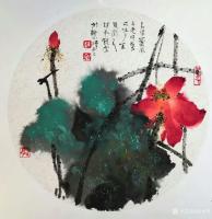 艺术家赵承锐日记:【赵承鋭的水墨世界】国画彩墨小品《占得熏风弄色》尺寸四尺斗方【图0】