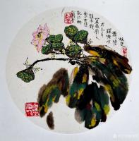 艺术家赵承锐日记:【赵承鋭的水墨世界】国画彩墨小品近作《秋色潇潇碧藕塘》尺寸四【图0】