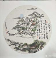 艺术家刘协文日记:根据唐诗诗意原创的国画作品分享，尺寸33X33厘米，材质硬卡【图0】