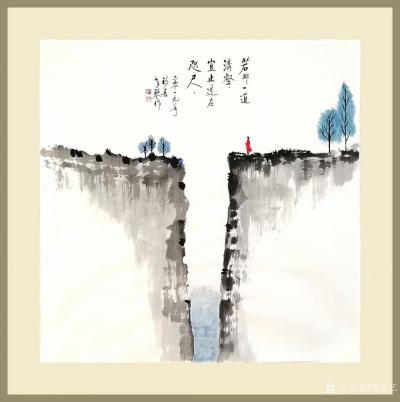 秦发艺日记-【老琴表意画】“一个人漫步在幽静的林间小路上”，才子诗人刘建平读我的画作诗一首：【图3】