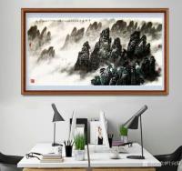 艺术家叶向阳日记:翰墨颂中华:《家住青山绿水畔》国画山水画，庚寅年春节叶向阳作【图2】