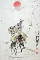 艺术家王文明日记:国画动物写意画小毛驴系列作品，近期练笔作品《终身无所求，但得【图1】