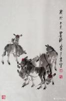 艺术家王文明日记:国画动物写意画小毛驴系列作品，近期练笔作品《终身无所求，但得【图4】