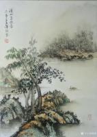 艺术家陈刚日记:油彩山水画作品《溪山高隐图》，第二幅《天际识归舟》尺寸109【图0】