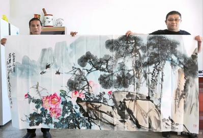 甘庆琼日记-国画花鸟画作品《富贵长春，基业永固》尺寸八尺240x138cm，朋友私人订制作品【图3】