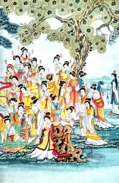 肖业炎日记-国画人物画作品《中国历代仕女百图》，10米长卷，肖业炎创作于丙申年，附局部图，请【图6】