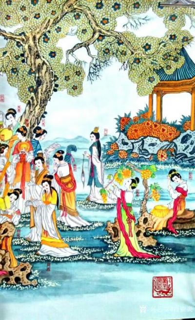 肖业炎日记-国画人物画作品《中国历代仕女百图》，10米长卷，肖业炎创作于丙申年，附局部图，请【图7】