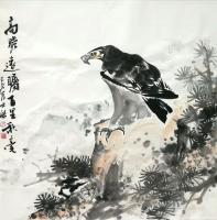 艺术家卢士杰日记:国画鹰系列作品《高瞻远瞩，百里秋毫》《志在千里》；
  第【图0】