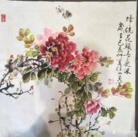 艺术家徐如茂日记:小满夏雨绵又绵，闲来静心画牡丹。近期应艺术爱好者要求完成的国【图0】