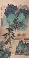 艺术家刘慧敏日记:仿古山水画精品《江湾神韵》：江岸芳林秀，清泉石上流；第二幅《【图2】