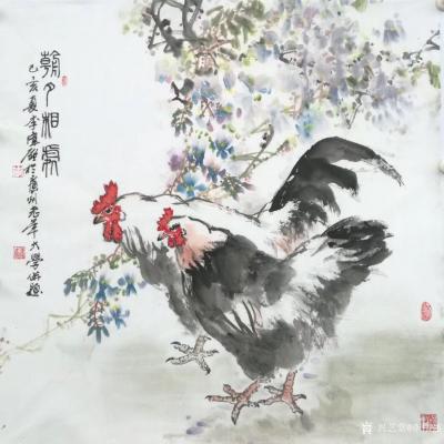 李伟强日记-国画花鸟画《朝夕相处》《 逸趣出仙姿，情随水草池。》
  长夏之日，呈拙作两幅【图1】