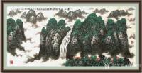 艺术家叶向阳日记:国画山水画《春山滴翠银瀑欢歌》，叶向阳翰墨颂中华作品欣赏，国【图0】