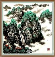 艺术家叶向阳日记:国画山水画《春山滴翠银瀑欢歌》，叶向阳翰墨颂中华作品欣赏，国【图2】